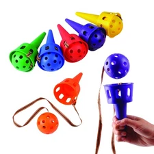 Constructive Playthings Set of 6 Toss-N-Catch Cups with Balls