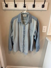 Vintage Gitano Denim Women’s Shirt With Pearl Buttons Size 22W