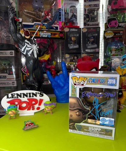 One Piece Usopp funko bronze exclusive signed by Jason Griffith