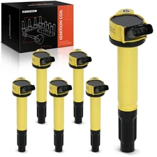 A-Premium 6x Yellow Ignition Coil for Toyota Camry RAV4 Highlander Tundra Lexus