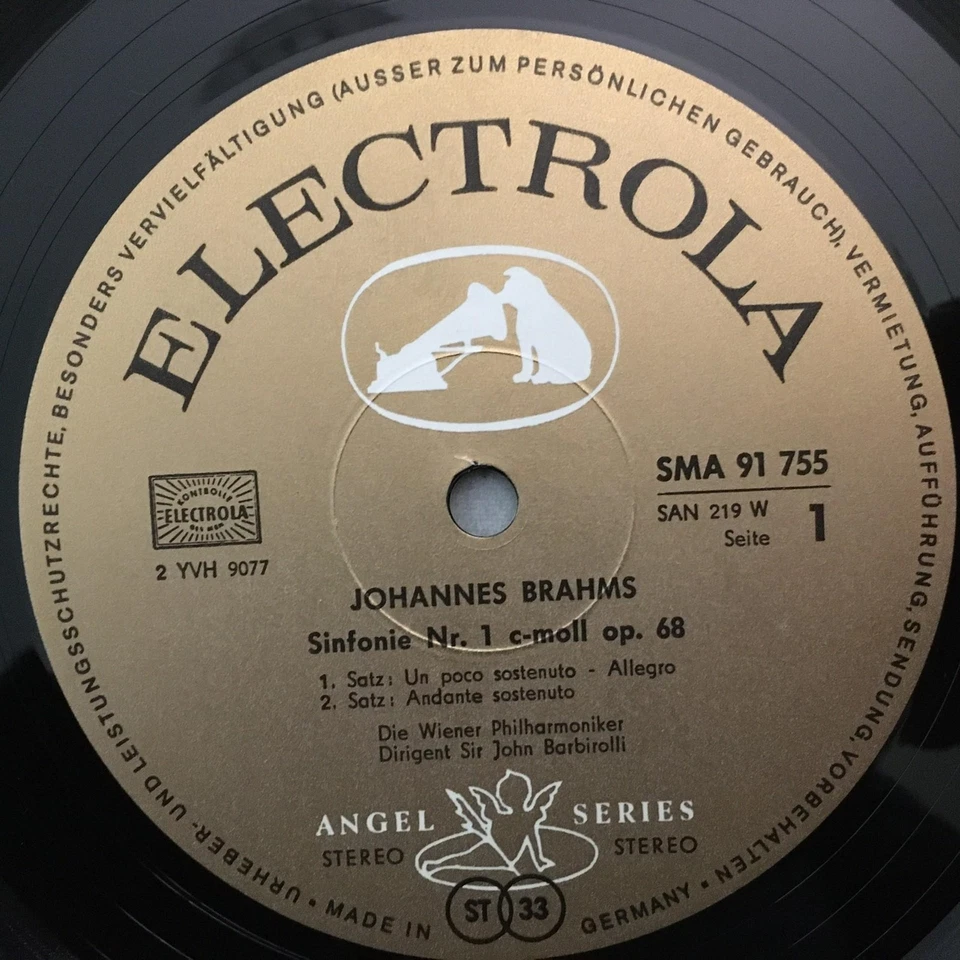 G591 Brahms The 4 Symphonies Barbirolli VPO 4LP Electrola SMA 91 755/58 Stereo Foto 3 de 4