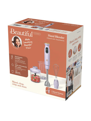 Beautiful Drew  Barrymore 2-Speed Immersion  Blender Chopper Lavender Mint