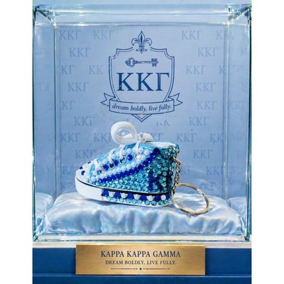 Kappa Kappa Gamma Keychain Blue Custom Made Shoe