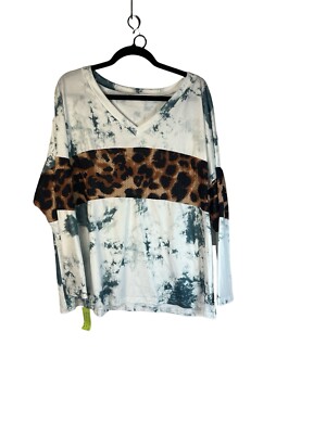 Long Sleeve T-Shirt Women's Waffle Knit Spliced In The Middle