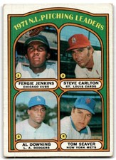 1972 Topps 1971 N.L. Pitching Leaders - Fergie Jenkins/Steve Carlton/Al