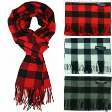 Wholesale Lot Unisex Buffalo Square 100% CASHMERE Scarf Check Plaid Shawl Wrap