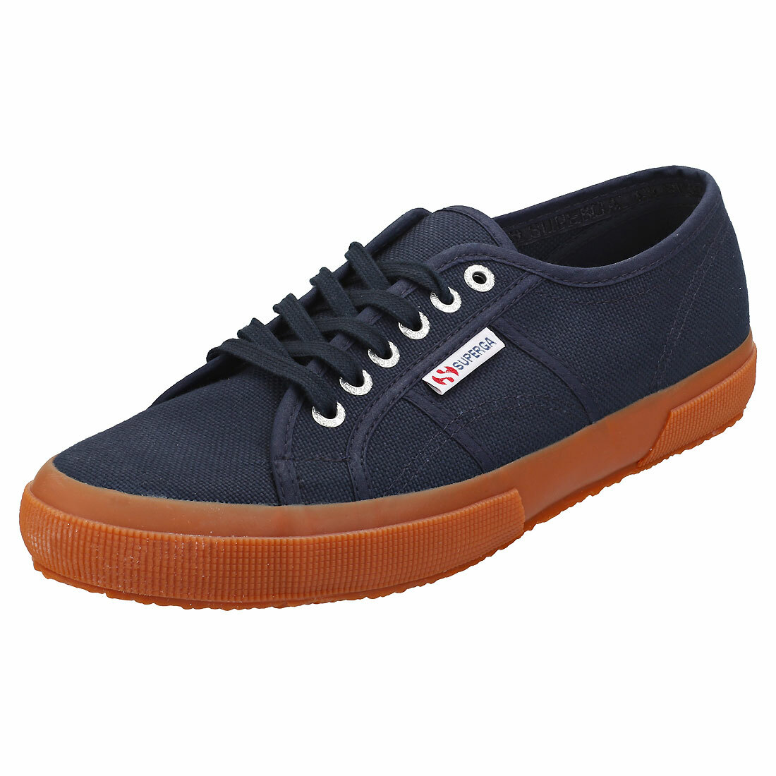 superga 2750 classic navy plimsoll trainers