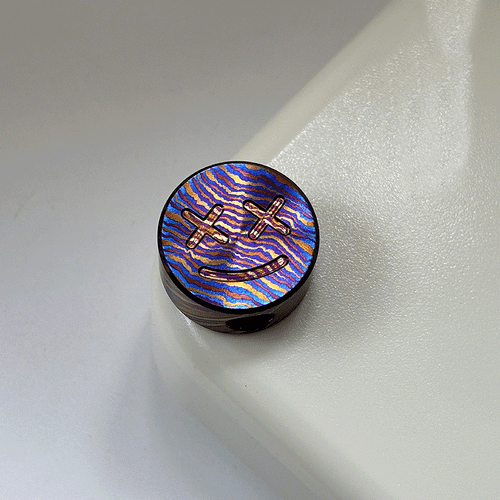 Titanium Timascus Knife Lanyard Bead Pendant Necklace Zipper Head EDC DIY Access - Picture 21 of 24