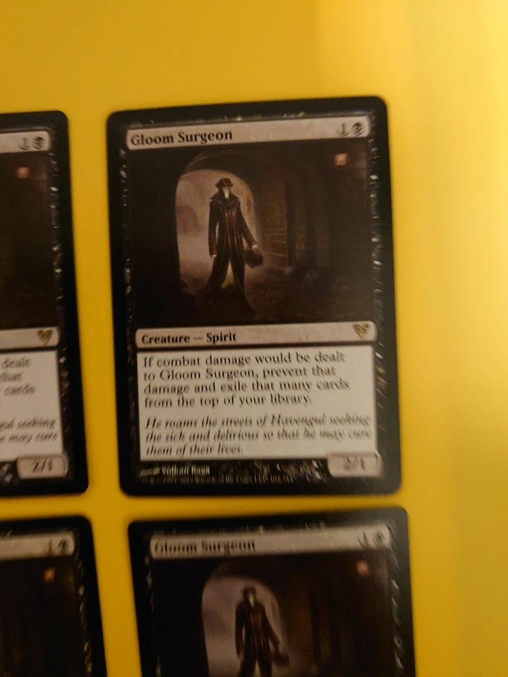 MTG Card. Gloom Surgeon playset. Avacyn Restored rare spirit 4 cards - Image 3 of 4