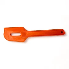 Vintage Tupperware Scraper Spatula Paddle Flow Through 13-29 Orange 8.5” Gadget