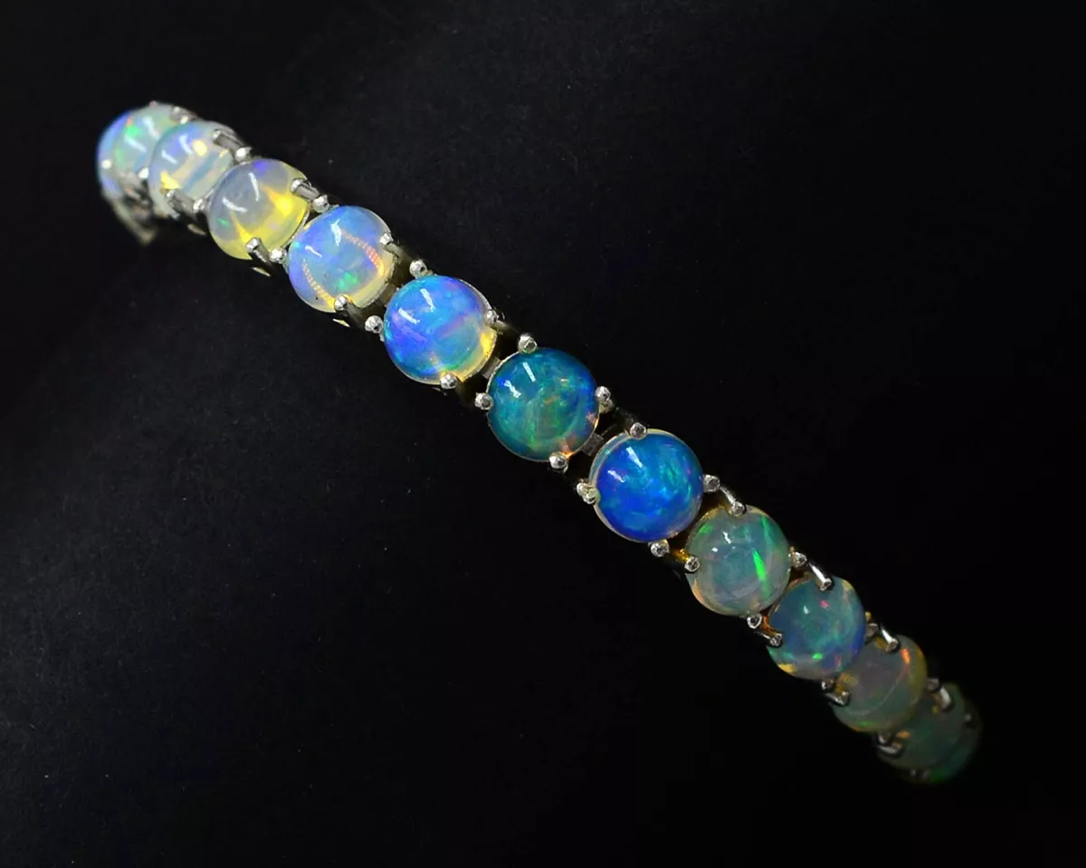 Mens fire opal bracelet hotsell