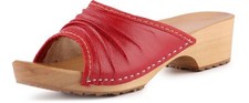 Ladeheid Damen Holzschuhe Leder Clogs Holz Sohle Holzclogs LAFA045 (36-41 EU)