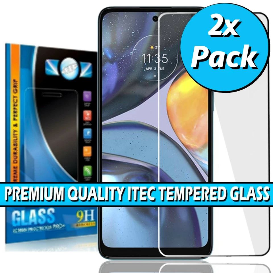 ITEC For Motorola Moto G22 Gorilla Tempered Glass Screen Protector Film Cover