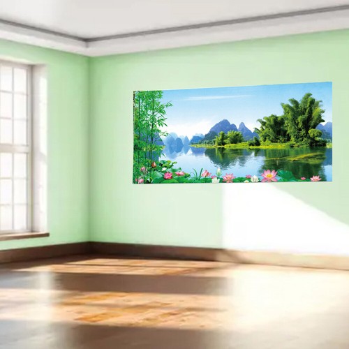 Wall Stick Poster Landscape Painting Painting Print Adhesive Picture - Picture 15 of 26