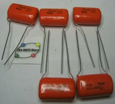 Sprague SBE225P-100V-694K Film Capacitor Orange .68uF 10% 100V Radial NOS Qty 5