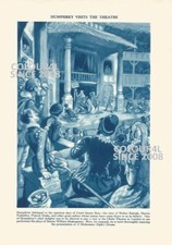 HUMPHREY VISITS THE GLOBE THEATRE GOOD  QUEEN BESS  ILLUSTRATION PRINT 