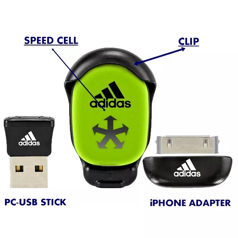 Jirafa oscuridad Evento Adidas Micoach Connect IPHONE &amp; Ipod Speedcell Chip Sender Sport  Football | eBay