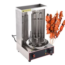 Stainless Steel Electric Shawarma Grill Machine Vertical Gyro Rotisserie Doner