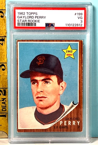 🔥1962 Topps Gaylord Perry All-Star Rookie #199  PSA  3  (VG)🔥