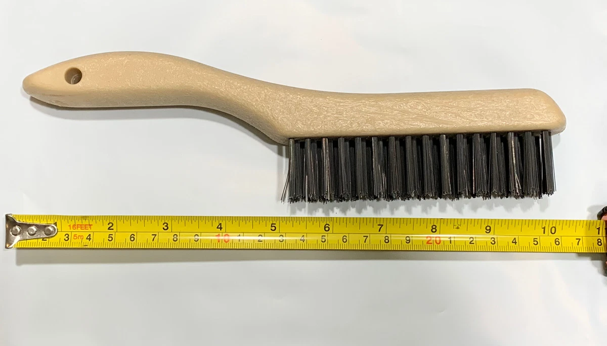 Brass Bristle Clock Cleaning Brush - 5 rows of bristles