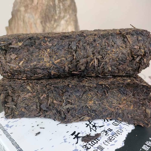BAISHAXI Tian Fu Cha Anhua Golden Flowers Fucha Dark Tea 1000g Brick Fu Zhuan - Bild 5 von 8
