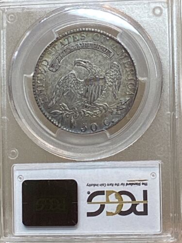 1819 capped bust half dollar Overton 111 PCGS AU50 (undergrade,looks au55) toned - Picture 3 of 6