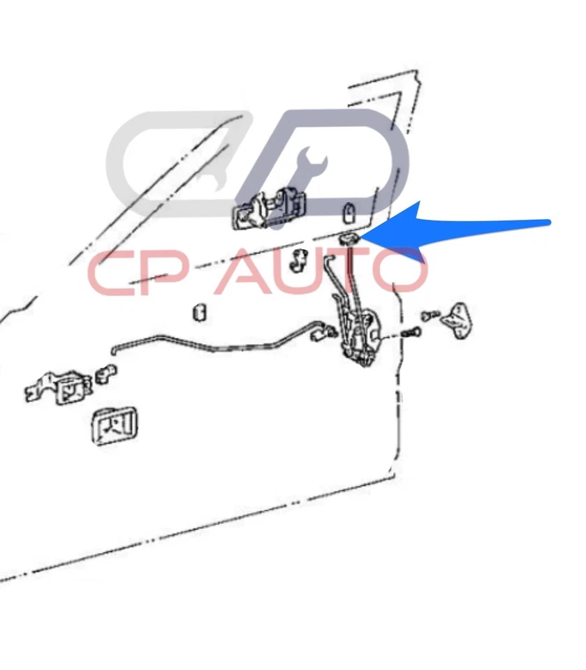 NEW 75 - 82 TOYOTA CORONA DOOR LOCK BUTTON COLLAR HOLDER TRIM OEM - Image 3 of 4