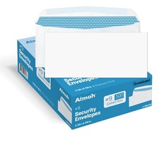 9 Windowless Security Envelopes - Gummed - Security Tinted 30128