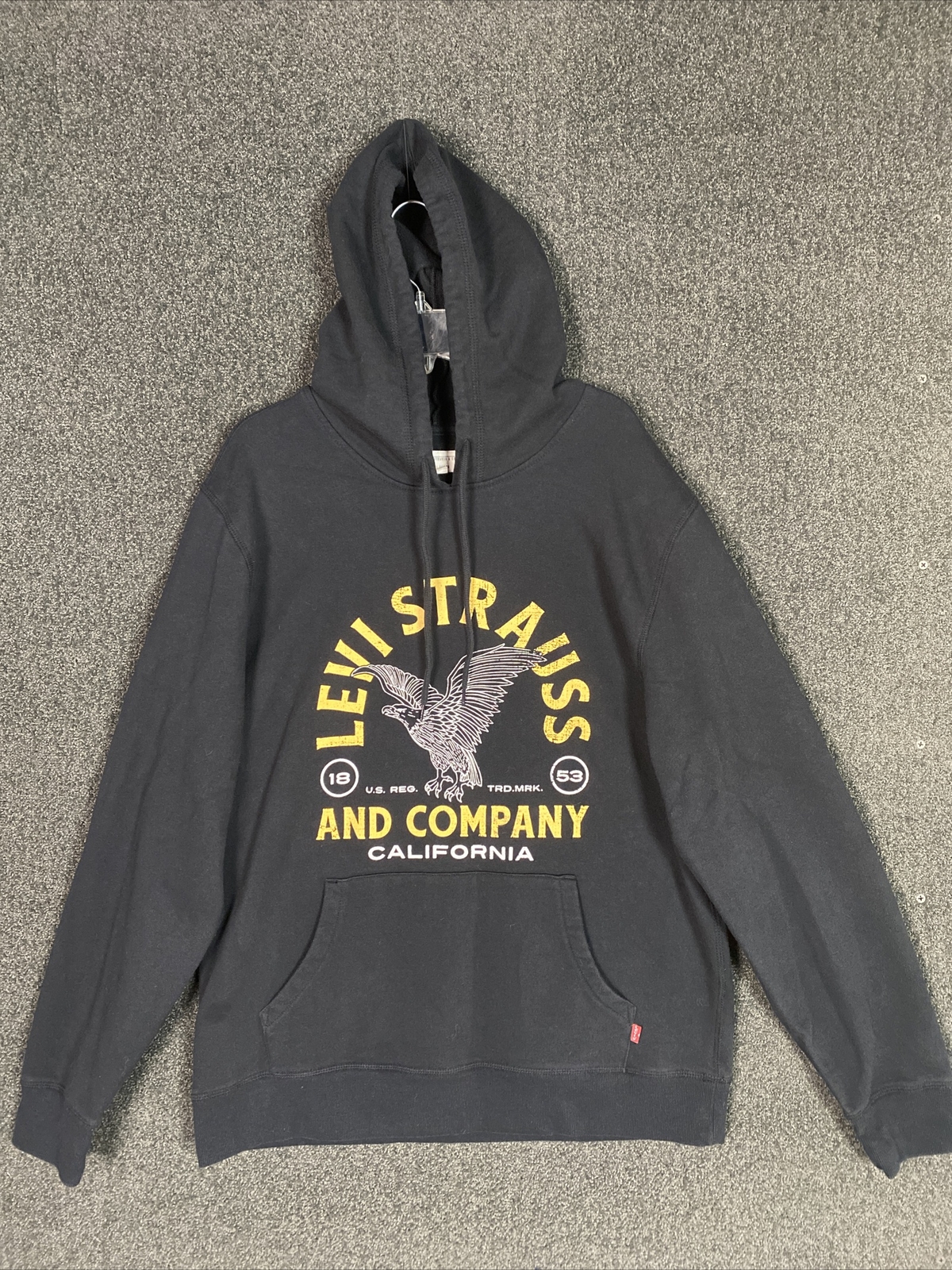 Levi Strauss California Graphic Hoodie Sweatshirt Mens Size M Black NICE |  eBay