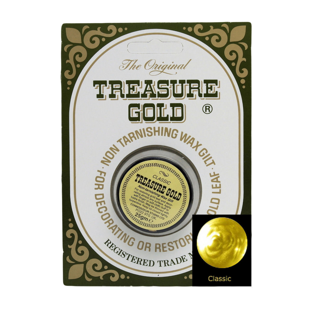 Original Treasure Metallic Gilding Wax for frames furniture - 25gm CLASSIC  GOLD.