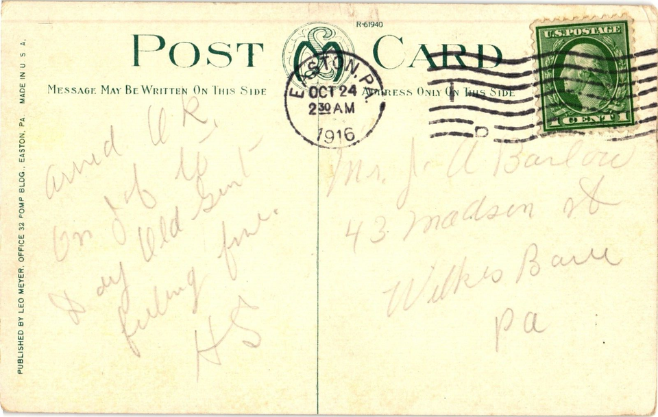 Riverside Park Easton PA Divided Postcard 1910s eBay