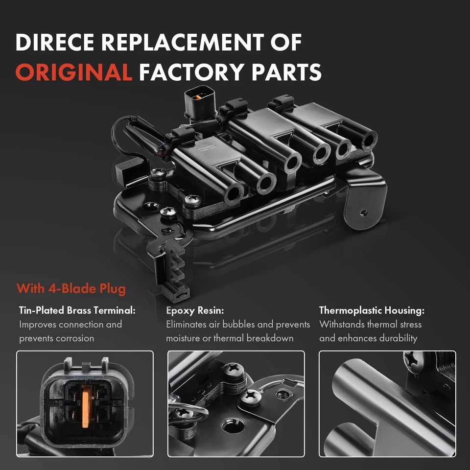1x Bobina de encendido y 6x Bujías de iridio y 6x Cables para Hyundai Santa Fe 01-04 Foto 3 de 4
