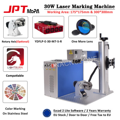 30W JPT MOPA M7 Fiber Laser Marking Machine Metal Steel Engraver EU Stock