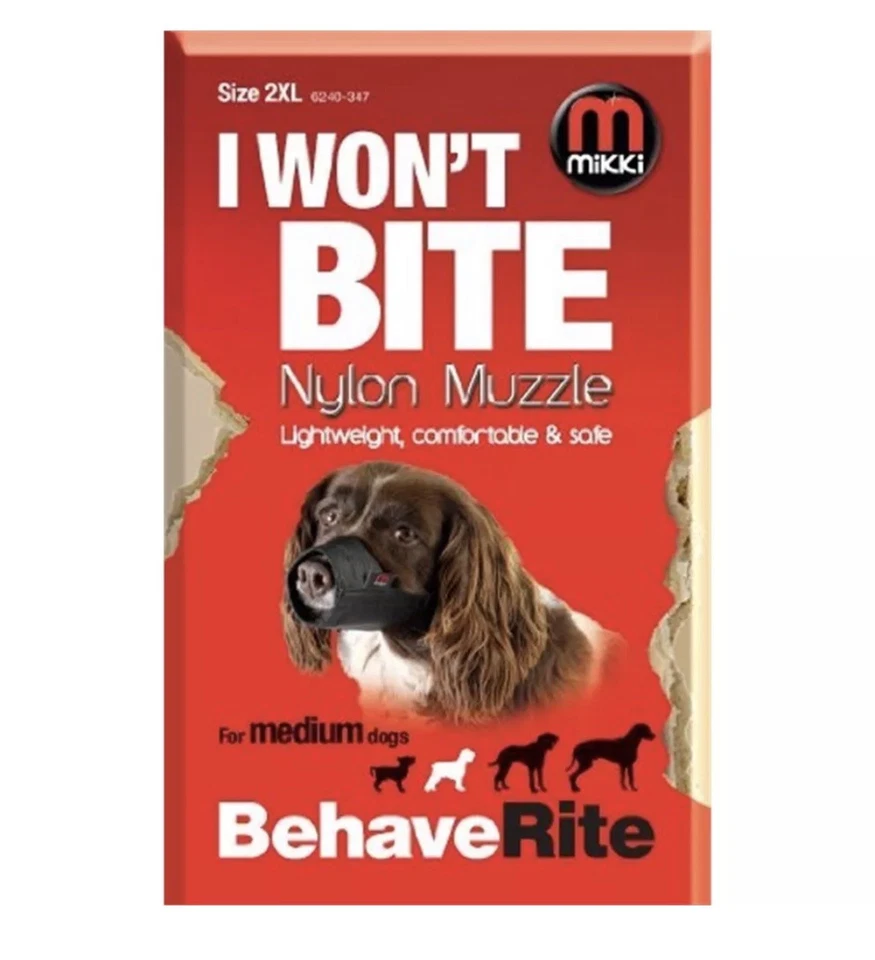 Bozal de nailon I Wont Bite talla 2XL Mikki nuevo Foto 2 de 3