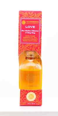 rareESSENCE Aromatherapy 100% Pure Essential Oil Reed Diffuser, 1 Oz., LOVE