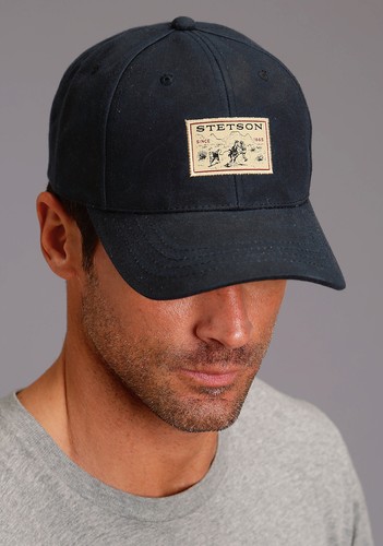 Stetson Mens Navy 100% Cotton Patch 