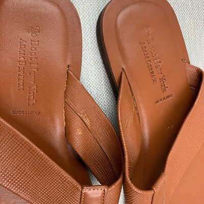 To Boot Men\'s Brown Leather Thong Sandals Sz 11 By Adam Derrick To Boot New York Adam Derrick Men main image 4