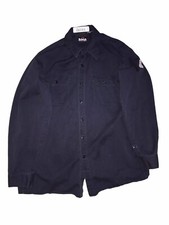 Bulwark FR Mens Blue Long Sleeve Button Up Flame Resistant Shirt Size XL C18