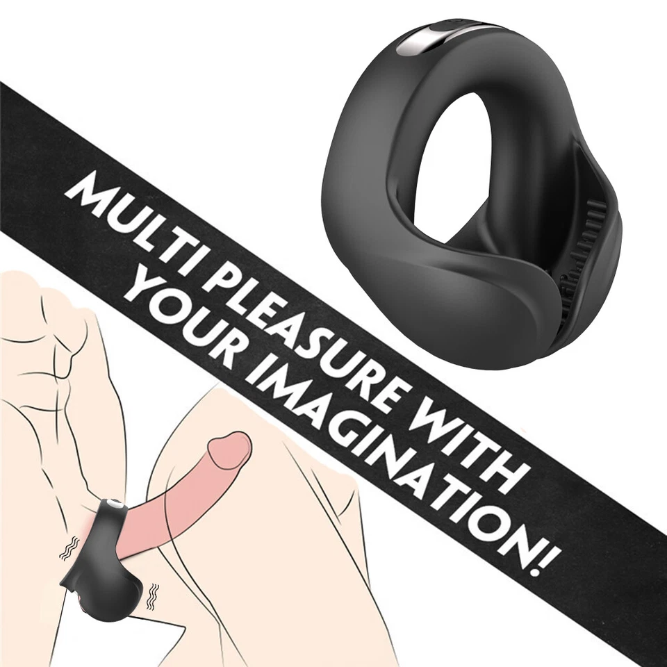 10 Vibrating Prostate Massager Penis Erection Cock Ring Vibrator Sex Toy for Men - Image 3 of 4