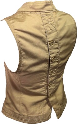 Gilet Sans Manches Girbaud En Lin Marron – Taille S – Occasion Très Bon état