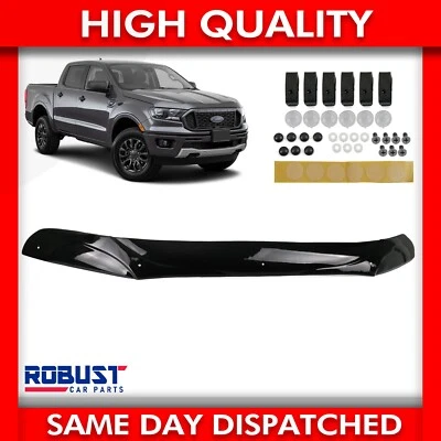 ROBUST CAR PARTS FOR FORD RANGER BONNET WIND STONE DEFLECTOR PROTECTOR GUARD 2015-2023