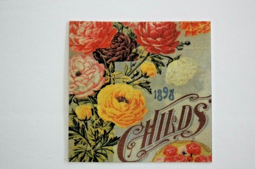 12 Vintage Bright Flower Seed Packets Refrigerator Magnets Set of One Dozen - Picture 5 of 12