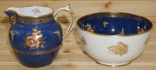 Spode Copeland Cobalt & Gold-Colorful Butterf...