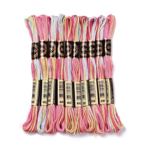 10 Skein Polyester Embroidery Floss Cross Stitch Threads Segment Dyed Cord Wire - Picture 14 of 16