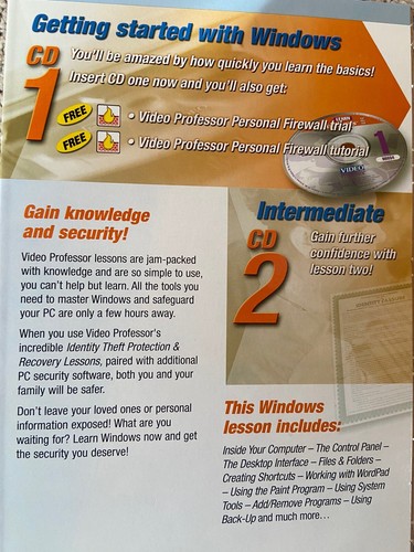 OPEN BOX VIDEO PROFESSOR LEARN WORD 2 CD’S (Missing Firewall CD) - Picture 5 of 6