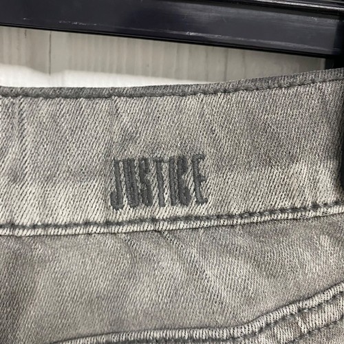 Justice Junior Girl's Soft & Stretchy Mid Rise Gray Denim Jeggings Size 16 - Picture 5 of 11