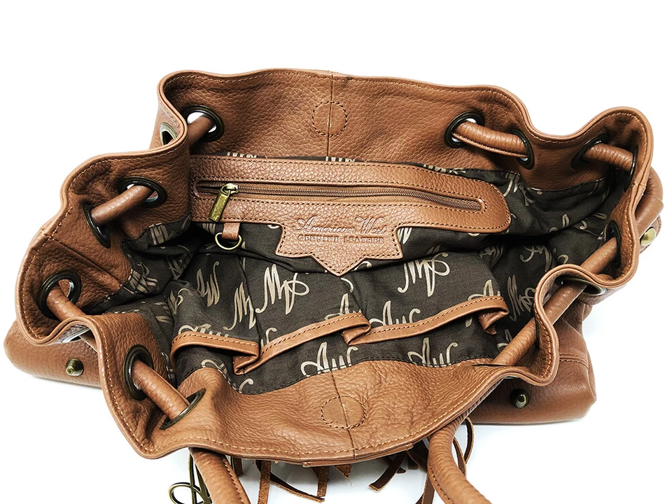 Bolsa de mão balde de couro genuíno marca American West - Imagem 3 de 4