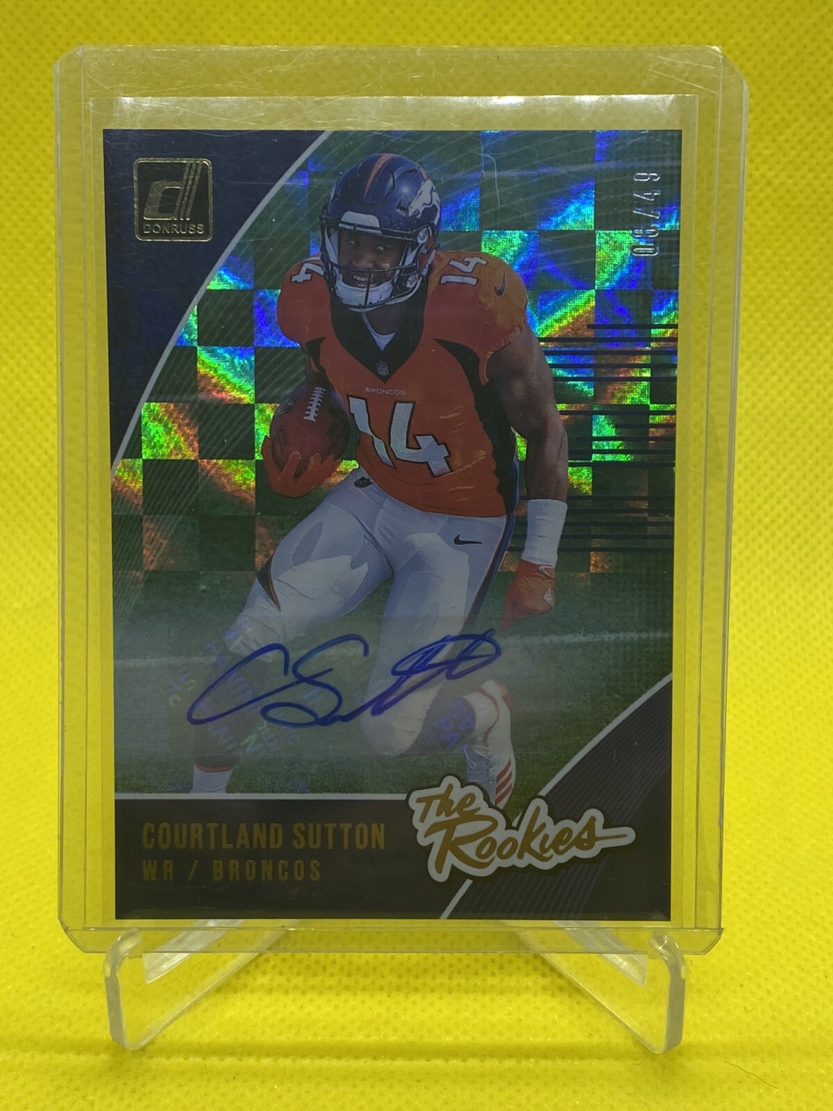 Courtland Sutton "The Rookies" Panini Donruss 2018 Denver Broncos Autograph 8/49