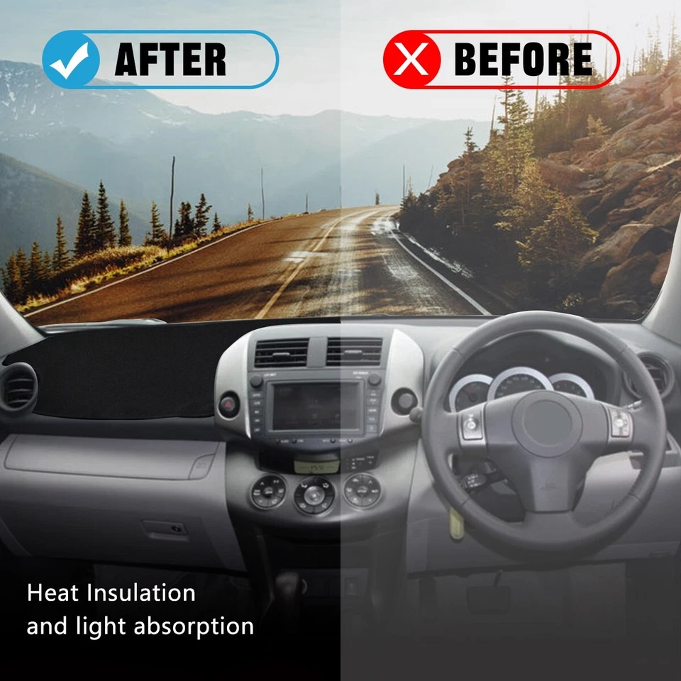 Black Dash Mat For TOYOTA Rav 4 ACA38R 2.4L 30 Series CV 2010-12 Dashboard Cover - image 2 of 4