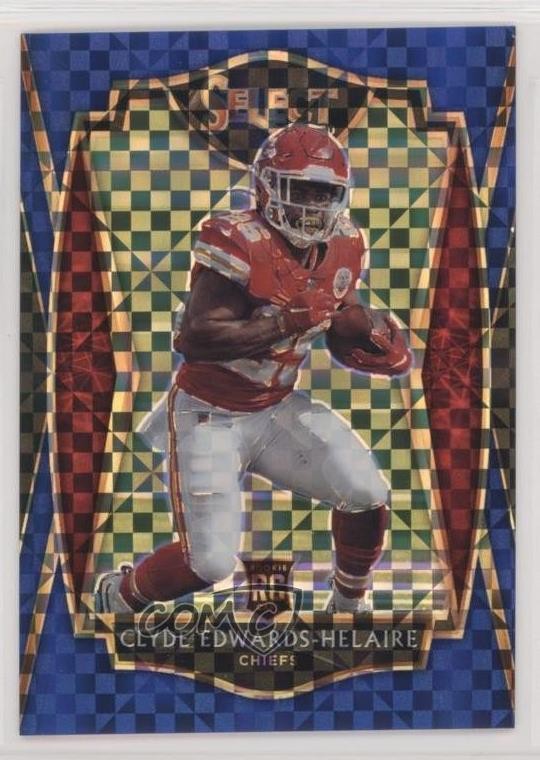 2020 Panini Select Premier Level Blue Prizm 5/149 Clyde Edwards-Helaire #154 3y6